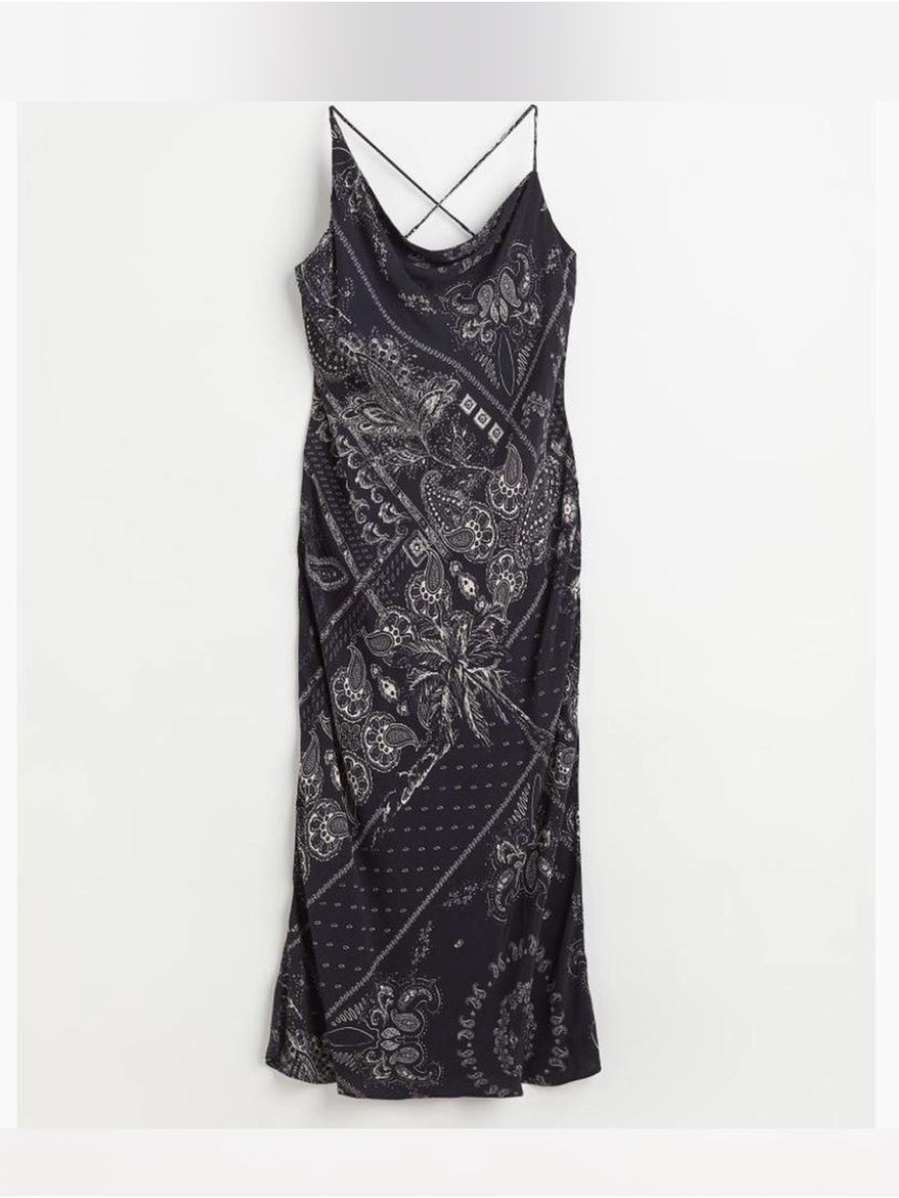 H&M Tropical Bandana-Print Midi Slip Dress